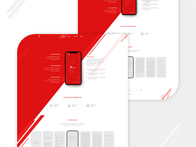 Landing Page (above the fold) 003 app challange dailyui design dribbble graphic interface landingpage red responsive simple clean interface style trendy typography ui web website