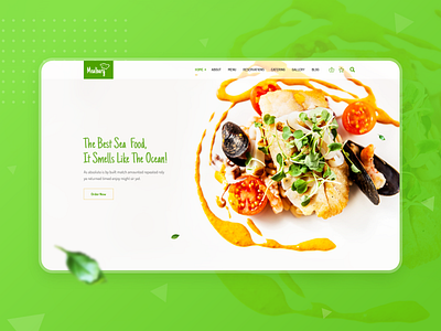 Sea food home page clean design interface minimal responsive trendy typography ui ux web