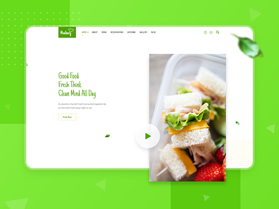Food Menu - landing page clean design interface minimal style trendy ui ux web website