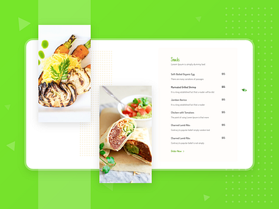 Food Menu - landing page clean design interface minimal responsive typography ui ux web website