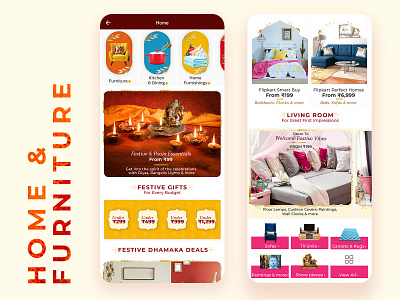 Flipkart's Home and Furniture Page design ecommerce festive flipkart furniture furniture store home homefurniture shopping ui