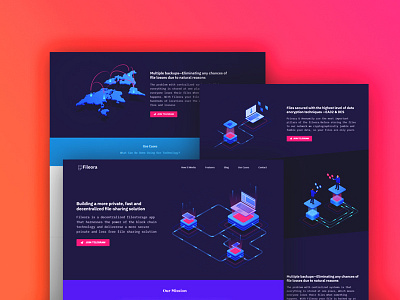 Blockchain & Cryptocurrency Themed Landing Page block chain crypto currency dark colors ico landing page ui ux web design