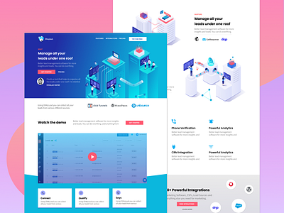 Isometric SaaS Landing Page isometric isometric art isometric design isometric illustration landing page design landingpage saas saas design saas landing page saas website ui web design website website design