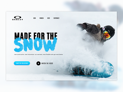UI Experiment with Figma and Framer. advertising clean fresh landing outdoor photography snowboarding typography ui ux web web design