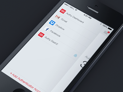 Sidebar authentication clean ios ios7 iphone mobile ui ux white