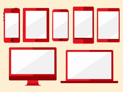 Devices apps computer design devices icons illustration ipad iphone mobile red ui user interface web design web