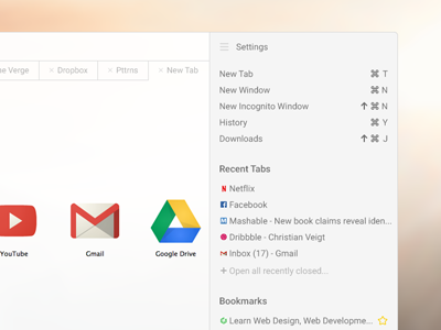 Google Chrome Redesign Concept