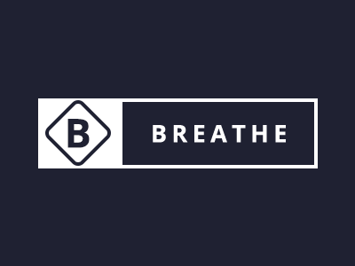 Breathe UI Logo breathe clean dark flat ios logo logo design ui ui kit ux