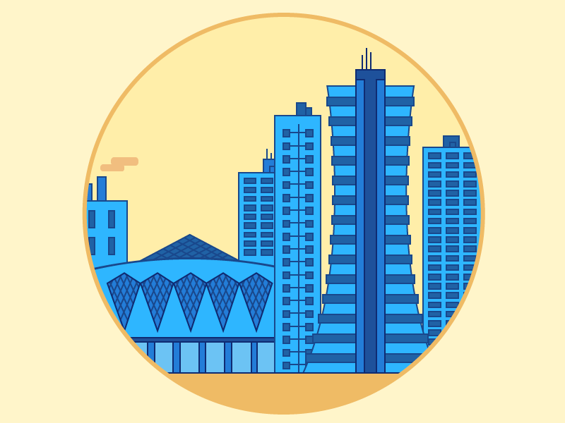Barranquilla | Colombia city illustration clean flat colombia barranquilla stickermule sticker