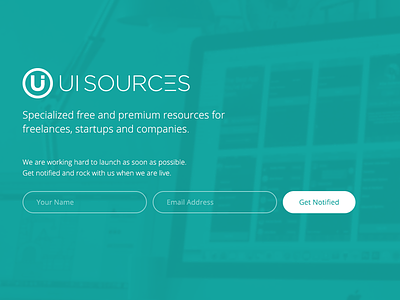 UI Sources clean flat freebie fresh ios mobile splash startup ui uisources ux webdesign