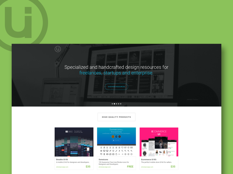 UI Sources website mobile fresh clean flash freebies ui sources web design ux ui web