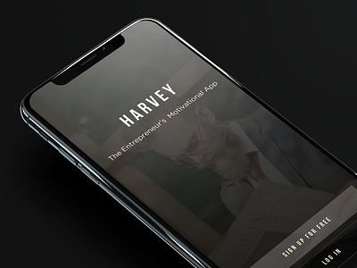 Harvey App app dark entrepreneur harvey ios iphone x mobile product ui ux