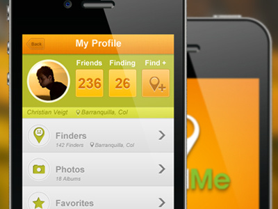 Find me! app design find iphone iphone design mobile mobile design ui user interface design ux