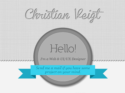 christianveigt.com design hello home interface landing pattern texture ui user ux web welcome