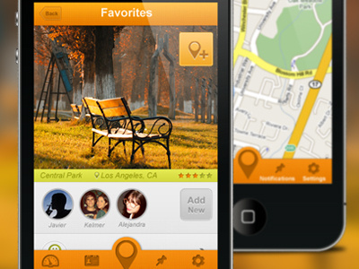 Find me! app design find find me iphone iphone design location mobile mobile design orange photoshop ps ui user interface design ux