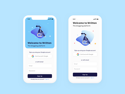 UI Experiment with Figma and Framer. app blue clean design fresh illustration interaction ios iphone login mobile product design ui ux