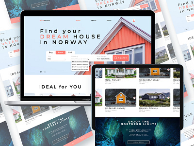 Rental website UI concept branding concept estate graphic design landing page norway ui ui design ux web design