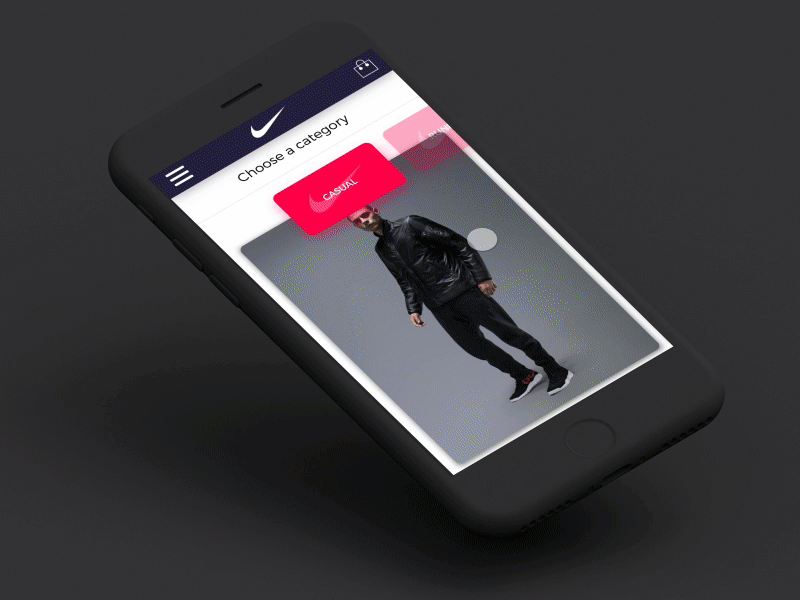 Nike store concept micro interactions mobile ui animation ui design