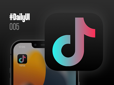 #DailyUI Challenge 005 - App icon (TikTok re-design) 005 app app icon appicon daily ui daily ui 005 dailyui dailyui005 design figma icons illustrator ios logo re design tik tok tiktok tiktok icon ui vector