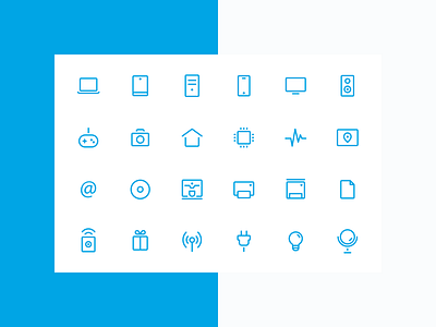 Icon set for online digital store