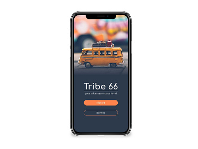 Tribe 66 // Sign-up Page // Daily UI Challenge 001 app design dribbble figma graphicdesign mobiledesign mockup photoshop typography ui ux uxui
