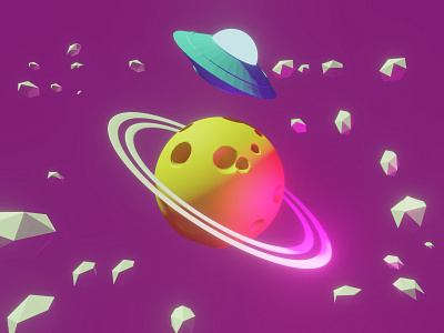 Cheese Planet | Blender low poly planet animation 3d alien animation basic blender cheese eevee lighting low lowpoly planet simple space