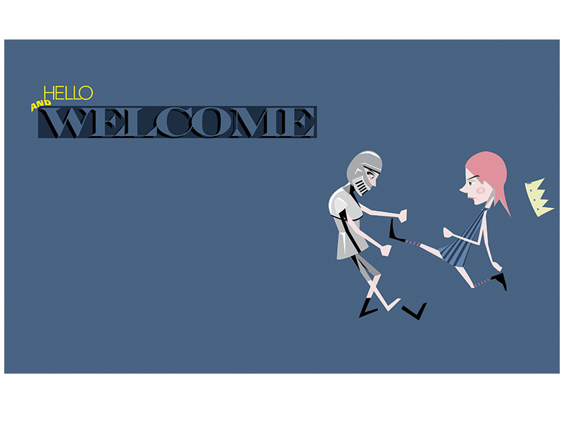 Ready. Kick. color character design typography illustration