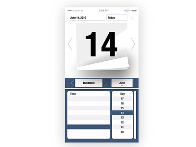 Calendar calendar infographic ios paper design ui user experience user interface ux web design white space