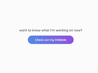 Dribbble button, interface animation