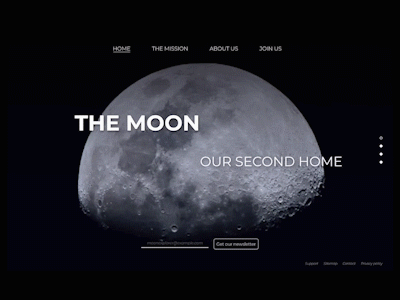 The Moon UI Animation animation moon space transition ui ui design ux ux design ux ui web design website