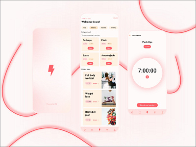 Fitness app UI UX design