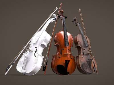 3D VIOLIN 3d cinema4d concert fiddle folk gameready instrumental melody music opera orchestral render symphony theatre violin
