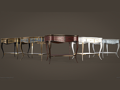 3D TABLE 3d cinema4d gameready interior props render room table vintage