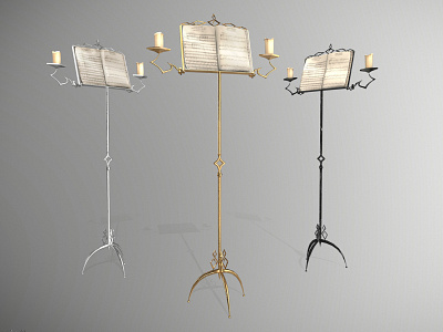 3D MUSIC STAND 3d candle cinema4d gameready melody music music stand notes orchestra render retro symphony vinatge