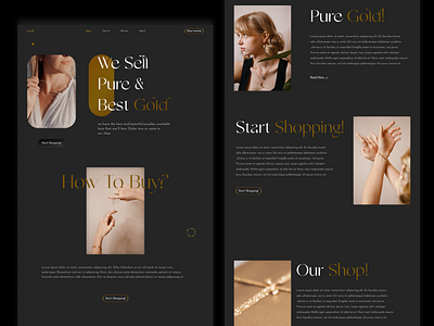 Gold Jewellery Store - Ecommerce Shop clean design ecommerce gold gold jewellery store graphic design jewellery jewellery online sho[ jewelry online shop website online store shop store trendy design ui ui ux ui ux design ux web web design