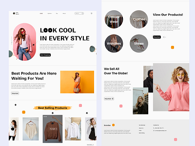 Fashion Styling Website - Ecommerce 2023 new design clean e commerce website design ecommerce website fashion ecommerce fashion store graphic design landing page minimal online shopping online store shopping store web store styling ecommerce trendy design ui ui ux ux web design website