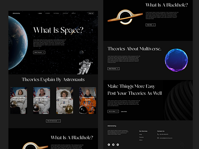 Astronomy - Space Knowledge Website aestroid article astronauts astronomy black holes blog cosmos design homepage landing page planet earth question answer web space space web ui ui ux ux web design website design worm holes