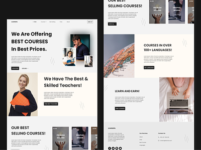 ELearning - Skill learning courses website branding course courses web design e learning elearning website landing page learn and earn learn skill learning platform learning skills web learning webstie skill learning web skills ui ui ux ui ux website design ux web design web designer