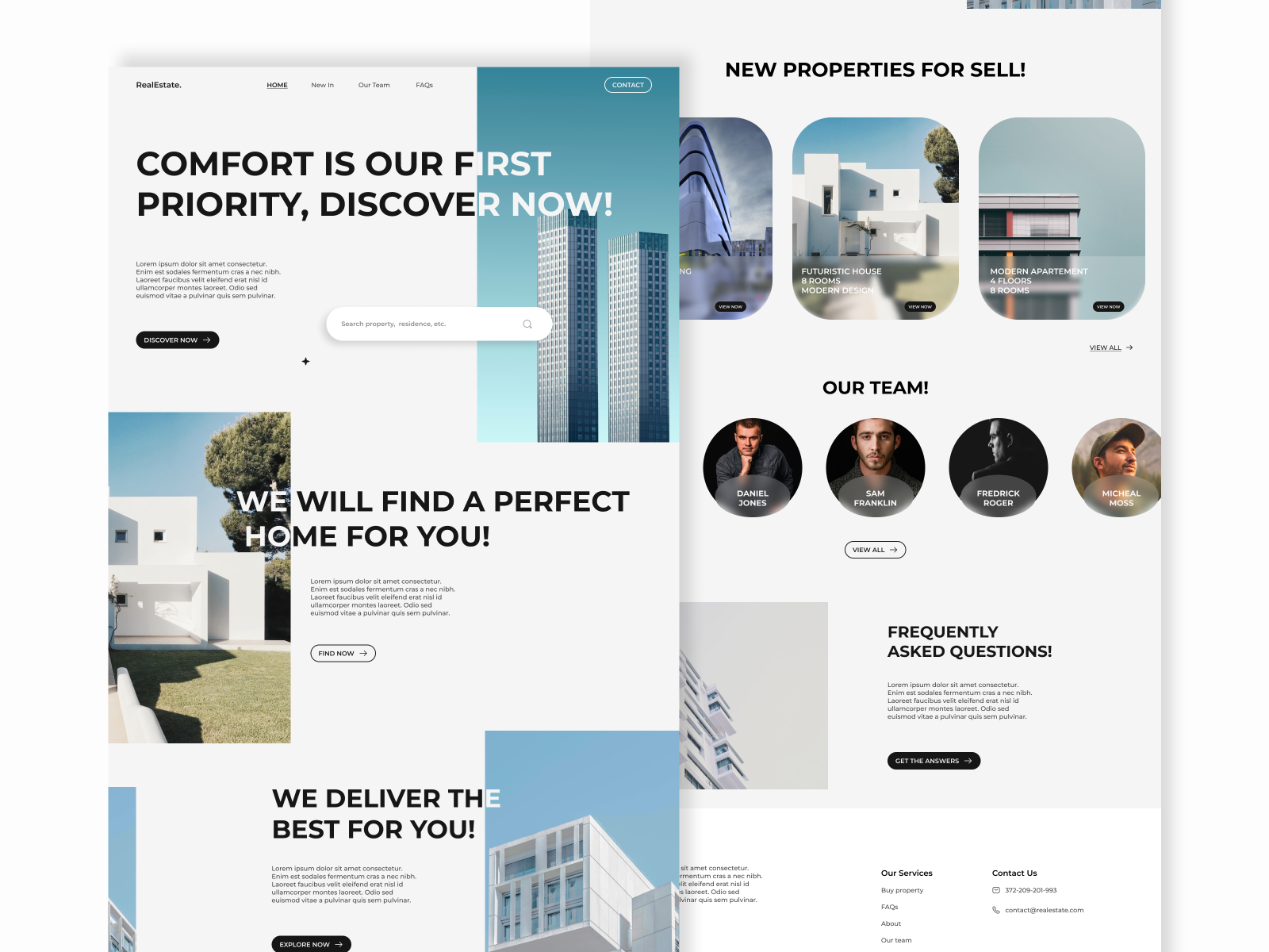 Real Estate Company - Business Website by Muhammad Abdul Rauf on Dribbble