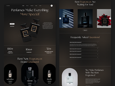 Ecommerce - Online Perfume Store beauty design e commerce fashion fragrance landing page online shop online store parfum parfume perfume perfume online shop product scent ui ui ux ui ux web design ux web design webdesign