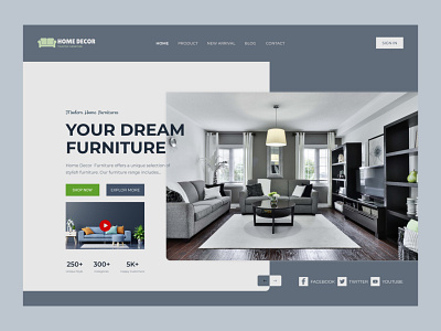 Furniture Web Exploration ecommerce ecommerce website design furniture furniture app design furniture website landing page design ui design web design website design