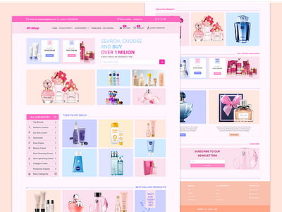 Beauty Product Ecommerce Shop beauty shop cosmetic shop ecommerce landing page online shop ui uiux design web design