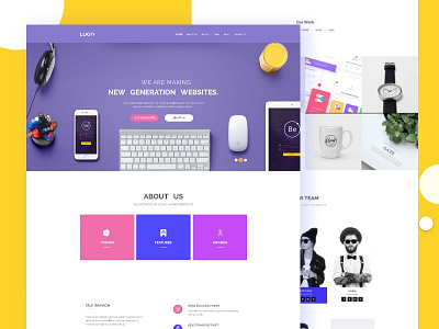 Agency Web Landing page design Concept