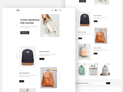 E-commerce Product Shop UI design concept