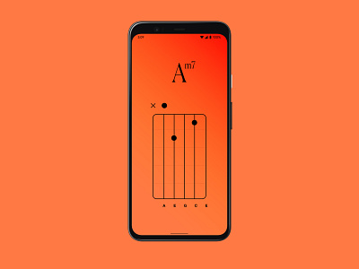 Colorful Chords - Am7 app app design chords color dictionary interface music musician song sound
