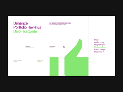 9th Bēhance Portfolio Reviews Belo Horizonte animation behance brazil brazilian design designer digital event graphic interaction interface minimal motion portfolio site web