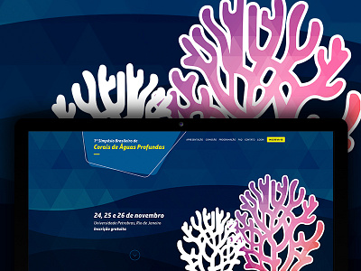 1º Simpósio Brasileiro de Corais de Águas Profundas behance design digital interface landing page page ui ux web