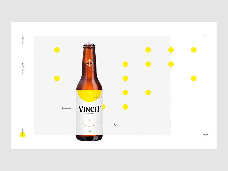 Vincit Beer - Special Edition - Interaction Design 2016 beer brazilian craft beer design graphic hotsite phi site vincit yellow