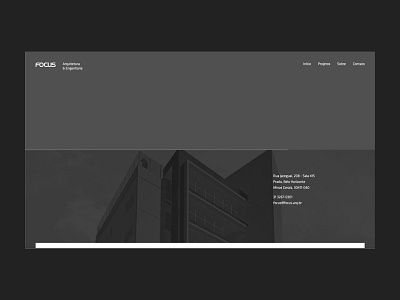 Focus | Arquitetura e Engenharia architecture brazilian design portfolio simplicity site web