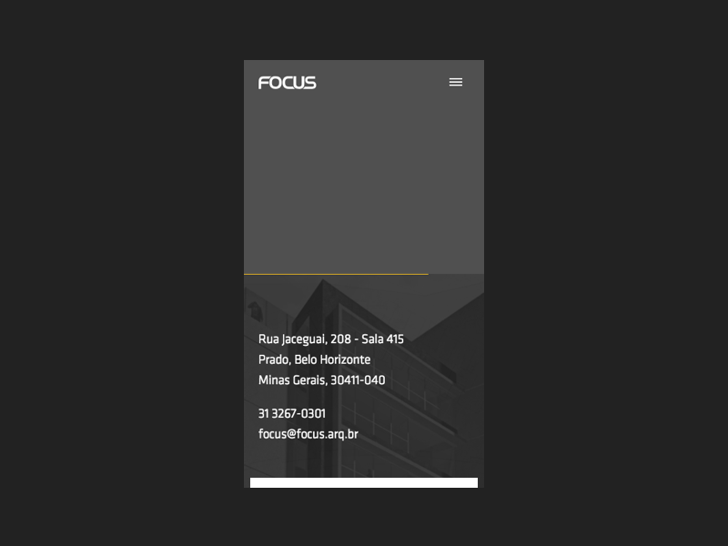 Focus | Arquitetura e Engenharia design architecture portfolio simplicity brazilian web site